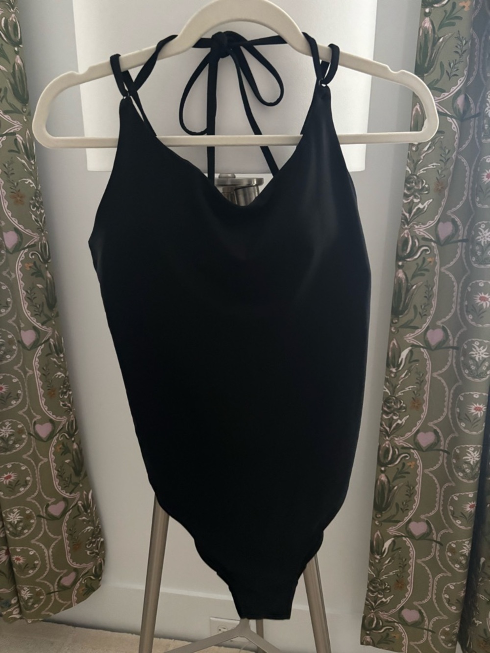 Athleta Black Halter One-Piece Swimsuit